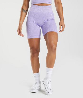 Szorty Damskie Gymshark Adapt Animal Seamless Cycling Fioletowe | PL 2392GSO